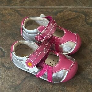 Umi Cassia Leather Walking Shoes Pink Silver 4